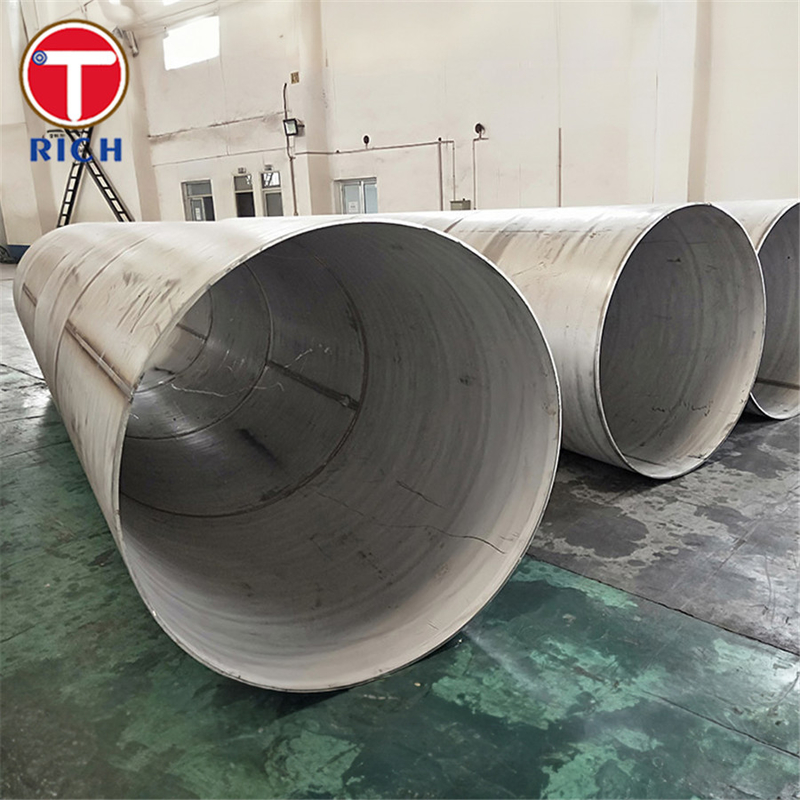 ASTM A409 TP201 부식성 또는 고온 서비스용으로 용접된 큰 지름의 아우스테니틱 스테인레스 스틸 파이프