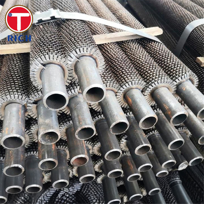 산업용 열교환기를 위한 나선형 핀 튜브, 높은 열 전달 효율 및 강력한 핀 접착력