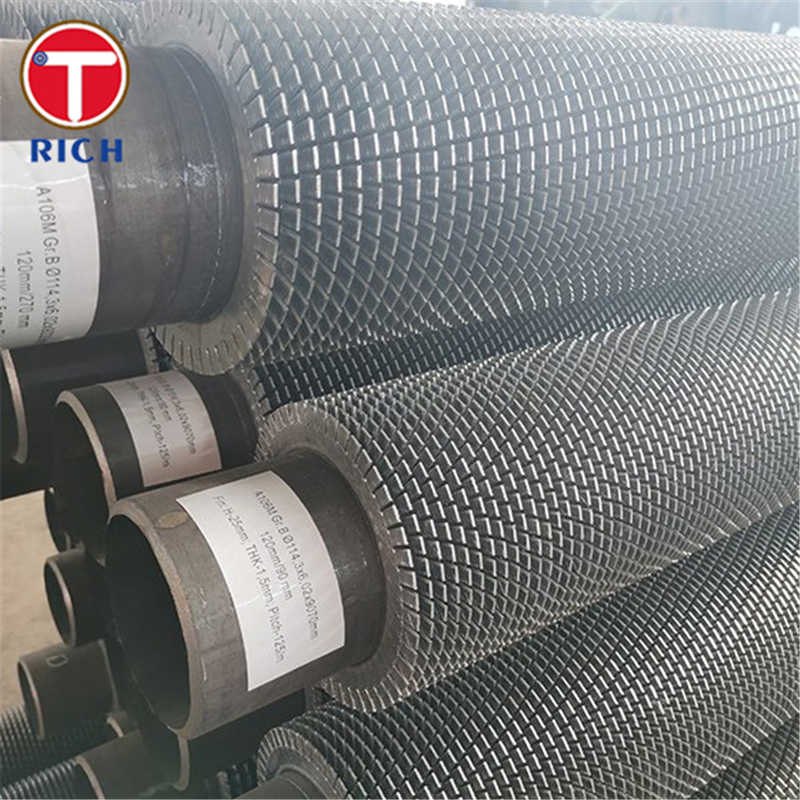 산업용 열교환기를 위한 나선형 핀 튜브, 높은 열 전달 효율 및 강력한 핀 접착력