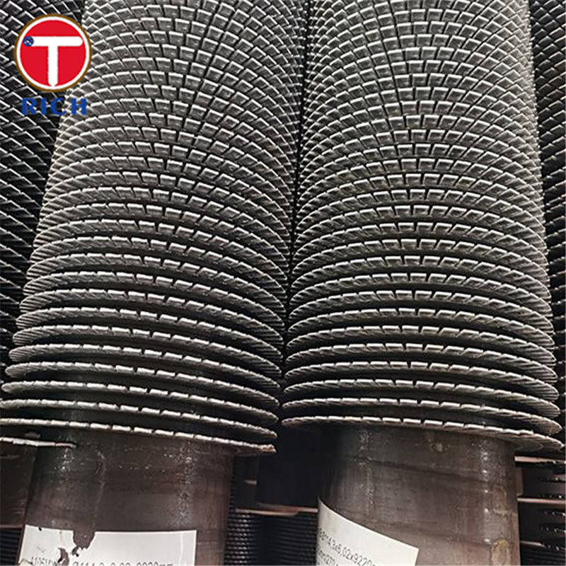 산업용 열교환기를 위한 나선형 핀 튜브, 높은 열 전달 효율 및 강력한 핀 접착력