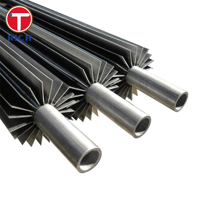 기름 열 교환기에서 더 나은 열 전달을 위해 높은 온도 내성을 가진 부식 저항성 용접 된 길쭉한 핀 튜브