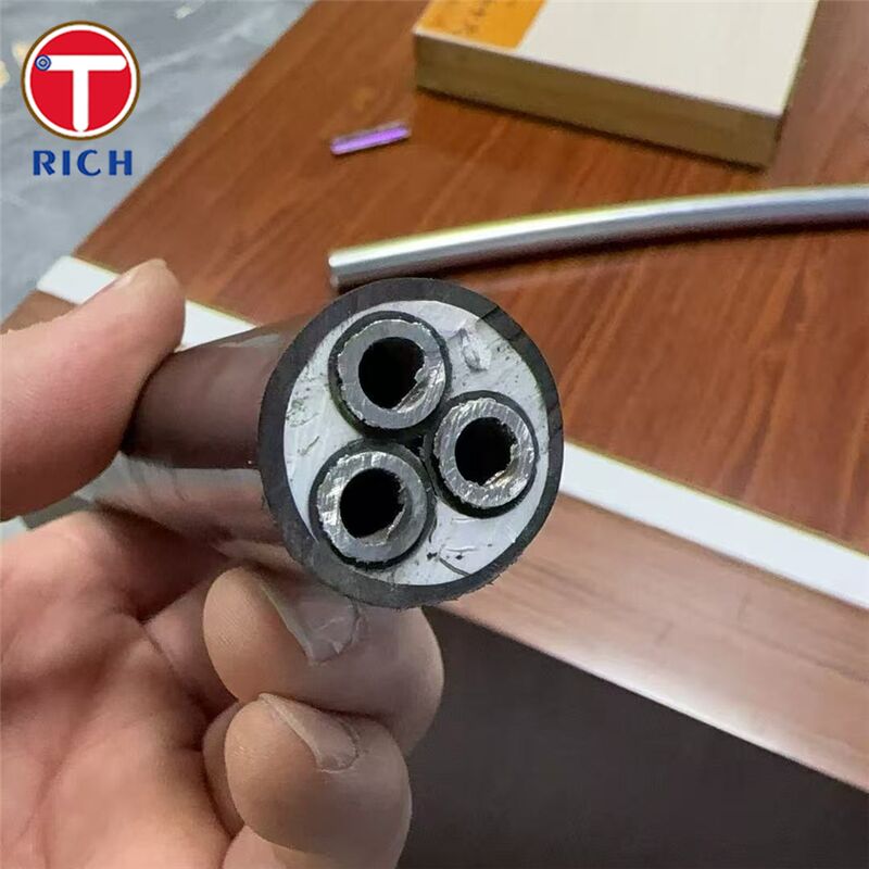 배 건설용 플라스틱 코팅을 가진 다중 코어 스테인리스 스틸 무縫管 304L/316L/Duplex 2205 등급 및 냉 당기/온도 롤링 기술