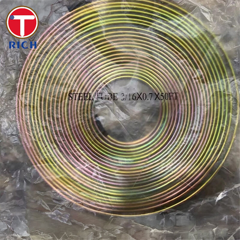 SAE J527 브레이크 라인 적용용 외경 4.76-12.7 mm 구리 도금 번디 튜브