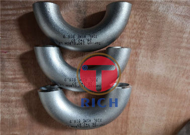 좋은 가격 이음새가 없는 스테인리스를 기계로 가공하는 ASME B16.9 316L 304L 관 180도 팔꿈치 온라인으로